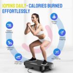 Vibration Plate Exercise Machine, Power Vibrating Shake Platform for Lymphatic Drainage, Whole Body Vibrate Waver Fitness, Full Body Shaking Board for Home Workouts, Weight Loss, Women - Image 3