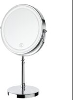 Lighted Makeup Mirror, 3000 mAh Rechargeable Double Sided Magnifying Vanity Mirror with 3 Colors, 1x/10x, 360° Rotation , Brightness Adjustable Magnification Cosmetic Light up Mirror, Women Gift - Image 10