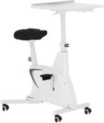 FLEXISPOT V9 3-IN-1 Exercise Bike, All-in-one Under Desk Bike, Indoor Cycling Bike with Adjustable Resistance/LCD Display/Seat/Desktop 350LBS Heavy Duty, Stationary Bike for Home,White - Image 2