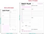 Daily Planner Notepad - Tear-Off Daily Planning Pad, Organizer with To Do Lists, Schedule, Appointment, Productivity Tracker, 50 Undated Sheets, 8.5 x 11 in - Image 6