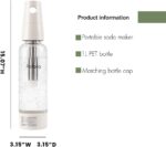 Portable Sparkling Water Maker - Travel Soda Maker for Home & Outdoor, 1L Carbonating Bottle, 10 pcs CO2 Cylinders, Compact Carbonated Water Machine for Flavored Drinks, Soda Machine (White) - Image 7