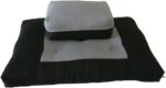 D&D Futon Furniture Black/Gray Zabuton Zafu Set, Yoga, Meditation Seat Cushions, Kneeling, Sitting, Supporting Exercise Pratice Zabuton & Zafu Cushions. - Image 2