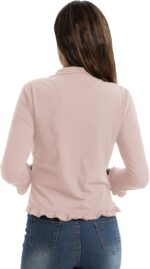 GRACE KARIN Women Business Casual Cropped Blazer Jacket Open Front Cotton Cardigan - Image 6