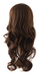 MapofBeauty 24 Inch/60cm Charming Synthetic Fiber Long Wavy Hair Women Party Full Wig (Brown) - Image 3