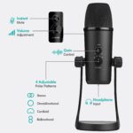 Movo USB Podcast Equipment Bundle for 4 – USB Interface with 4 UM700 Condenser Microphones – 4-Port Powered Hub for Streaming, Podcasting, Interviews - Image 4