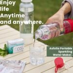 Portable Sparkling Water Maker - Travel Soda Maker for Home & Outdoor, 1L Carbonating Bottle, 10 pcs CO2 Cylinders, Compact Carbonated Water Machine for Flavored Drinks, Soda Machine (White) - Image 3