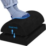 Foot Rest for Under Desk at Work, Comfortable Foot Stool with 2 Adjustable Heights, Footrest with Washable Cover, for Back & Hip Pain Relief, Suitable for Office, Home and Car (Black) - Image 2