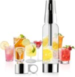 Sparkling Water Maker, Portable Soda Maker with 1L PET Carbonating Bottles, Soda Water Maker for Flavored Drinks, Soda Machine (Silver) - Image 2