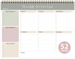 Weekly To Do List Notepad, Undated Planner with 52 Sheets (8.5''x11''), Desk Weekly Planner for Women & Man, Home School & Work-Green - Image 2
