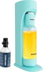 Drinkmate OmniFizz Sparkling Water and Soda Maker, Carbonates Any Drink, with 3oz CO2 Test Cylinder (Arctic Blue) - Image 2