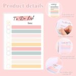 4 Packs to Do List Notepad, 200 Sheets Daily to Do List Sticky Notes 4x6Inches Memo Pad Pastel Candy Color Portable Planner for Coworkers Funny Office Gifts - Image 3