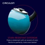 Circulon Enamel on Steel Whistling Teakettle/Teapot With Flip-Up Spout, 2 Quart - Turquoise Blue - Image 6