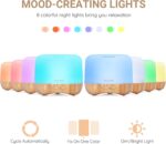 Homeweeks 300ml Essential Oil Diffuser, Quiet Aromatherapy Mist Diffusers for Essential Oils, Wood Grain, Ultrasonic, Remote Control, Timer, 7 Colors Light for Bedroom (300ml) - Image 7