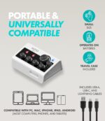 Movo Portable Podcast Equipment Bundle for iPhone/Android Phones- Podcast Kit with Audio Interface, 2 CastMic Dynamic Mics, 2 Headphones, 2 Boom Arms - for Smartphones, Computers, PC and Mac - Image 4