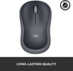 Logitech M185 Wireless Mouse, 2.4GHz with USB Mini Receiver, 12-Month Battery Life, 1000 DPI Optical Tracking, Ambidextrous PC/Mac/Laptop - Swift Grey - Image 8