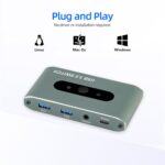 USB 3.0 Switch for 2 Computers, 4 USB Devices, 5Gbps Data Transfer, Driver-Free, Remote Control for Office, Gaming, Printers, Keyboards & Peripherals(SW204) - Image 7