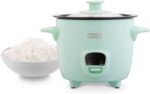 DASH Mini Rice Cooker Steamer with Removable Nonstick Pot, Keep Warm Function & Recipe Guide, .5 Quart, for Soups, Stews, Grains & Oatmeal - Aqua - Image 2