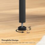 HOOBRO Side Table with Charging Station, Set of 2 End Tables with USB Port and Outlets, Nightstand with 2-Layer Storage Shelves for Small Spaces, Living Room, Bedroom, Greige and Black BG09UBZP201 - Image 8