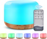 300ML Essential Oil Diffuser, Remote Control Ultrasonic Aromatherapy Oil Diffusers Cool Mist Humidifier, Waterless Auto-Off and 7 LED Light Colors for Bedroom, Yoga, SPA, Baby - Image 2