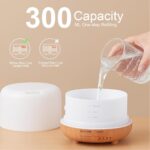 300ML Essential Oil Diffuser, Remote Control Ultrasonic Aromatherapy Oil Diffusers Cool Mist Humidifier, Waterless Auto-Off and 7 LED Light Colors for Bedroom, Yoga, SPA, Baby - Image 7