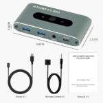 USB 3.0 Switch for 2 Computers, 4 USB Devices, 5Gbps Data Transfer, Driver-Free, Remote Control for Office, Gaming, Printers, Keyboards & Peripherals(SW204) - Image 8