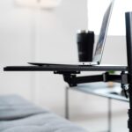 VIVO 20 inch Over Couch Swivel Table, Laptop Desk for Remote Work, Portable Recliner Workstation with Height Adjustable Swing Arm, Black, DESK-ST01C - Image 9