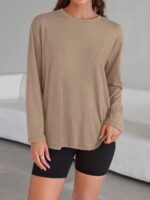 Trendy Queen Womens Oversized Long Sleeve T Shirts 2025 Basic Crewneck Tee Fall Tops Casual Workout Y2K Clothes - Image 6