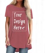 Women's Relaxed Fit Casual Tops Summer Basic T-Shirts for Women Oversized Blouse Tee Shirts Comfortable Daily Wear - Image 5