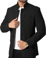 THWEI Mens Casual Suit Blazer Jackets Stand Collar Business Sport Coats - Image 2