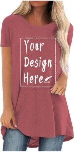Women's Relaxed Fit Casual Tops Summer Basic T-Shirts for Women Oversized Blouse Tee Shirts Comfortable Daily Wear - Image 6