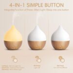 SALKING Essential Oil Diffuser, 100ml Small Aromatherapy Diffuser with Auto Shut-Off Function, Ultrasonic Diffusers for Essential Oils, Cool Mist Humidifier with Warm White Lights, for Office Home - Image 5