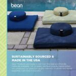 Bean Products Meditation Cushion Mat Set - Zafu Floor Pillow Organic Buckwheat Pillow + Cotton Filled Zabuton Prayer Pad - Meditation Pillow Yoga Knee Pad - Made in USA - 14" Round or 18" Oval - Image 8