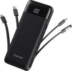 Portable Charger with Built in Cables, Portable Charger with Cords Wires Slim 10000mAh Travel Essentials Battery Pack 6 Outputs 3A High Speed Power Bank for iPhone Samsung Pixel LG Moto iPad - Image 2