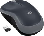 Logitech M185 Wireless Mouse, 2.4GHz with USB Mini Receiver, 12-Month Battery Life, 1000 DPI Optical Tracking, Ambidextrous PC/Mac/Laptop - Swift Grey - Image 2