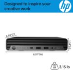 HP 2025 Elite 805 Mini PC Desktop Computer, AMD Ryzen 5 (Beat i7-11700T), Ultra-Quiet Design, 32GB RAM, 1TB PCIe SSD, Dual 4K Display Support, USB-C, Wi-Fi 6, Keyboard & Mouse, Windows 11 Pro - Image 5