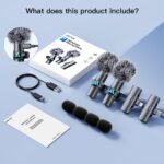 2pcs Dual Receivers Mini Microphone for iPhone 7-16 iPad Android Video Recording,Lavalier Wireless Microphone for Game Live Streaming,Interviews,YouTube,TikTok,Vlog,Gift - Image 7