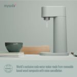 Woody Sparkling Water Maker - Silent Carbonated Water Machine Made of Renewable Wood Composite and 1L Water Bottle - Without CO2 Cylinder - Seltzer Maker Machine - Colour Sage Green - Image 4