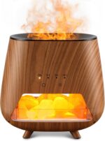 Essential Oil Diffuser for Home: Aromatherapy Diffuser with Himalayan Pink Salt Rock, 200ml Cool Mist Humidifier with 9 Colors LED Night Light and Auto Off Function for Bedroom - Image 2