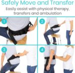Vive Gait Belt (300lbs) Transfer Belt with Handles - Medical Nursing Safety Patient Assist - Bariatric, Elderly, Handicap, Physical Therapy - PT Gate Strap Quick Release Metal Buckle, Grabbing Teeth - Image 8