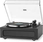 Vinyl Record Player All-in-1 LP Turntable Built-in Four Speakers HiFi Belt Drive System with Phono Preamp ATN-3600L MM Cartridge BT Wireless Aux-in RCA Line Out Auto Off Black Classic Edition - Image 2