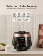 Cuckoo High 6 Cup Electric Heating Pressure Rice Cooker & Warmer – 12 Built-in Programs Including Glutinous (White), Mixed, Brown, GABA, Black Copper - Image 7
