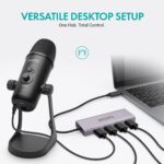 Movo USB Podcast Equipment Bundle for 4 – USB Interface with 4 UM700 Condenser Microphones – 4-Port Powered Hub for Streaming, Podcasting, Interviews - Image 6