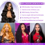 28 Inch 13x6 Lace Front Wigs Human Hair Pre Plucked Body Wave HD Transparent Lace Frontal Wigs Human Hair 180 Density Glueless Wig with Baby Hair for Women - Image 3