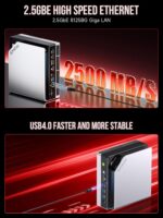 GMKtec EVO-X2 AI Mini PC Ryzen Al Max+ 395 (up to 5.1GHz) Mini Gaming Computers, 128GB LPDDR5X 8000MHz (16GB*8) 2TB PCIe 4.0 SSD, Quad Screen 8K Display, WiFi 7 & USB4, SD Card Reader 4.0 - Image 7