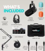 Movo Portable Podcast Equipment Bundle for iPhone/Android Phones- Podcast Kit with Audio Interface, 2 CastMic Dynamic Mics, 2 Headphones, 2 Boom Arms - for Smartphones, Computers, PC and Mac - Image 9