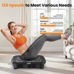 AXV Vibration Plate Fitness Platform Exercise Machine Vibrating Lymphatic Drainage Shaking Full Body Shaker Workout Vibrate Stand Shake Board Sport Gym for Weight Loss Fat Burner for Women Men - Image 6