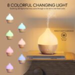 SALKING Essential Oil Diffuser, 100ml Small Aromatherapy Diffuser with Auto Shut-Off Function, Ultrasonic Diffusers for Essential Oils, Cool Mist Humidifier with Warm White Lights, for Office Home - Image 3