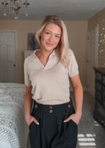 Arach&Cloz Women's Wool Blend Summer Fall Tops Business Casual Polo Shirts 2025 - Image 3