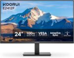 KOORUI 24-inch Computer Monitor Full HD 1920 x 1080p 100Hz VA Display 3000:1 Contrast Ratio with HDMI VGA, Three-Sided Slim Bezels, Freesync, 100 x 100 mm VESA Mountable, Ergonomic Tilt, Black - Image 2