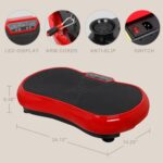 SUPER DEAL Pro Vibration Plate Exercise Machine - Whole Body Workout Vibration Fitness Platform Fit Massage Workout Trainer w/Loop Bands + Bluetooth + Remote, 99 Levels - Image 5